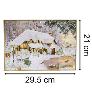 Winter Cottage in the Woods Advent Calendar | Christmas Advent Calendar - A4