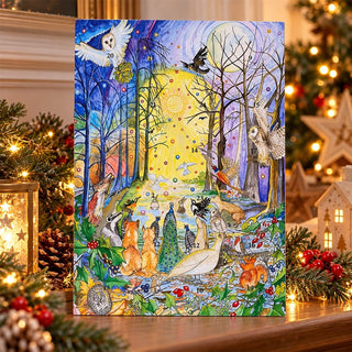 Yuletide Star Folklore Christmas Advent Calendar, A4 Illustrated Yule Countdown