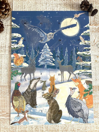 Yuletide with the Ancestors Christmas Advent Calendar, A4 Woodland Wildlife