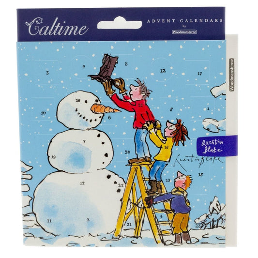 16cm Cartoon Christmas Advent Calendar Card And Envelope - The Snowman