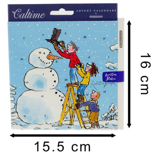 16cm Cartoon Christmas Advent Calendar Card And Envelope - The Snowman