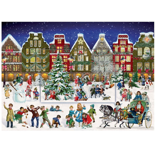 3D Lenticular Winter Town Advent Calendar | Traditional Christmas Advent Calendar | Picture Advent Calendar