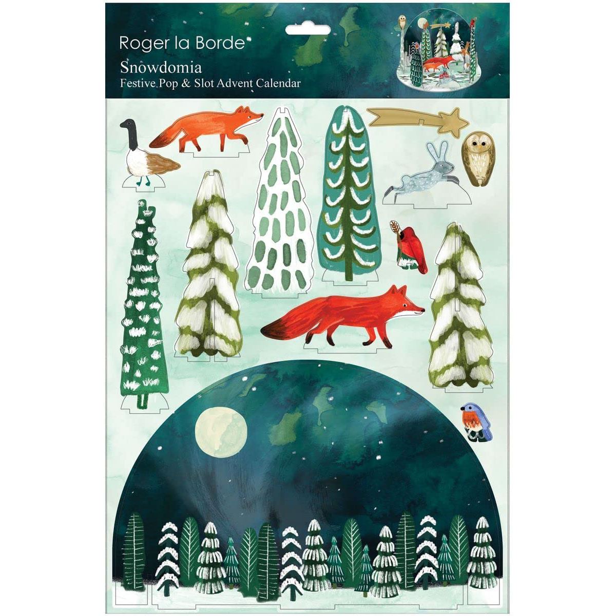 Alpine Foxes 3D Pop & Slot Freestanding Forest Animal Advent Calendar