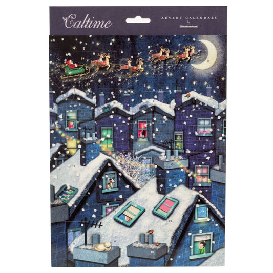 Christmas Advent Calendar On The Rooftops | Traditional Picture Advent Calendar