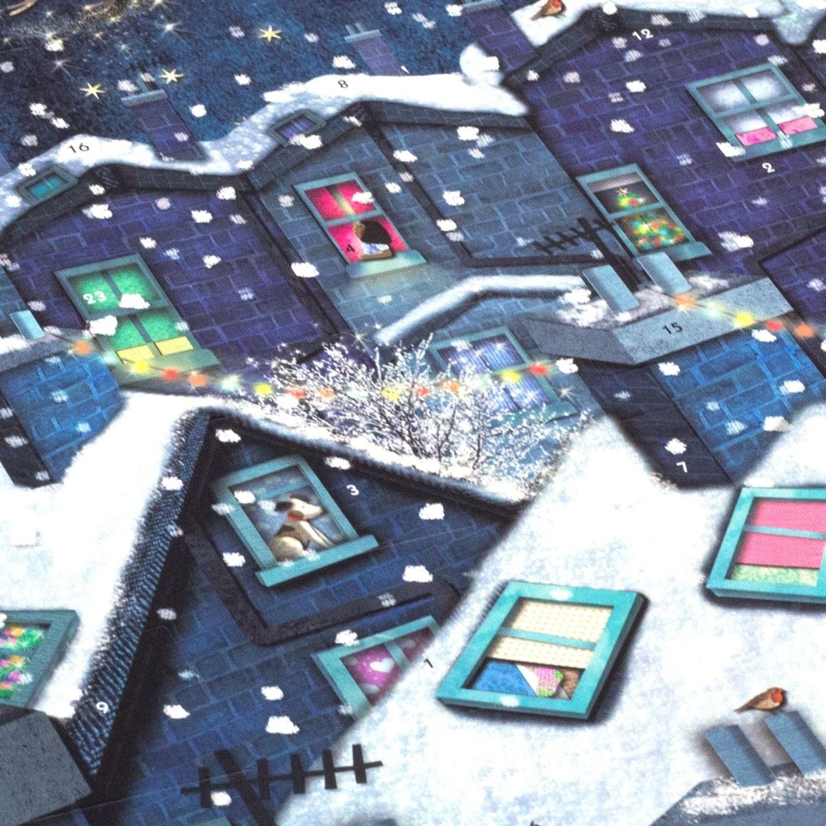 Christmas Advent Calendar On The Rooftops | Traditional Picture Advent Calendar