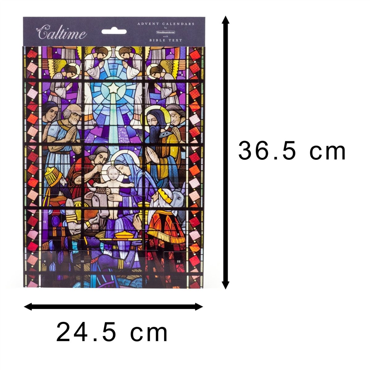 Christmas Advent Calendar Stained Glass Notre Dame | Religious Advent Calendar