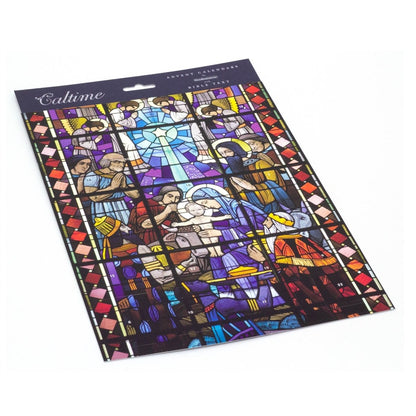 Christmas Advent Calendar Stained Glass Notre Dame | Religious Advent Calendar