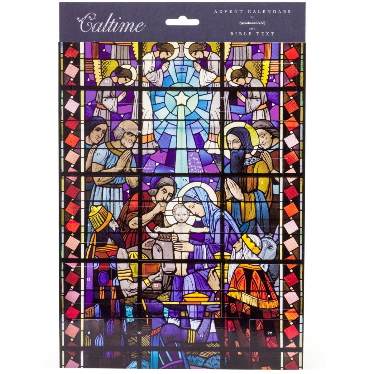 Christmas Advent Calendar Stained Glass Notre Dame | Religious Advent Calendar