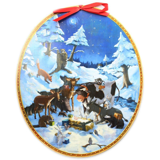 Deluxe Traditional Card Advent Calendar Large - The Animals' Celebrate Christmas