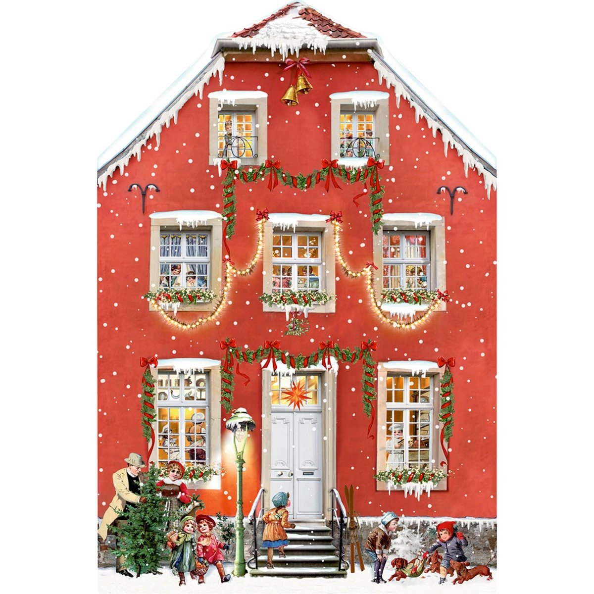 Deluxe Traditional Card Advent Calendar - Party At The Victorian House