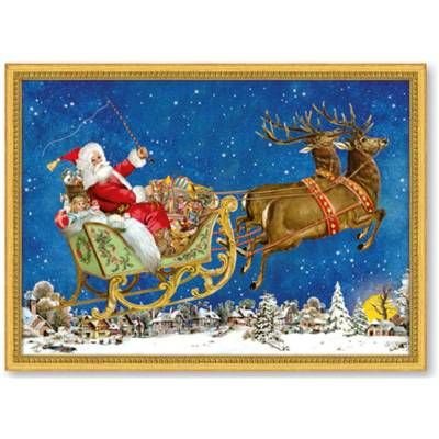 Mini Advent Calendar Christmas Card - Christmas Magic - Santa Sleigh