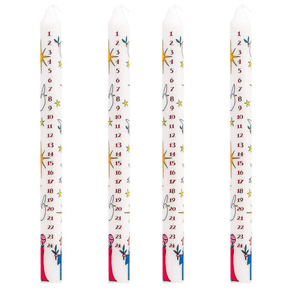 Pack of Traditional Countdown To Christmas Advent Candles Three Wise Men