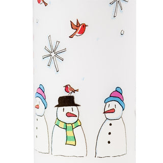 Pack of Traditional Countdown To Christmas Pillar Advent Candles Snowman
